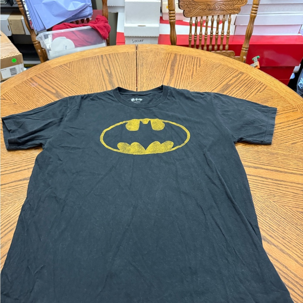 Batman Black Shirt with Silver Emblem